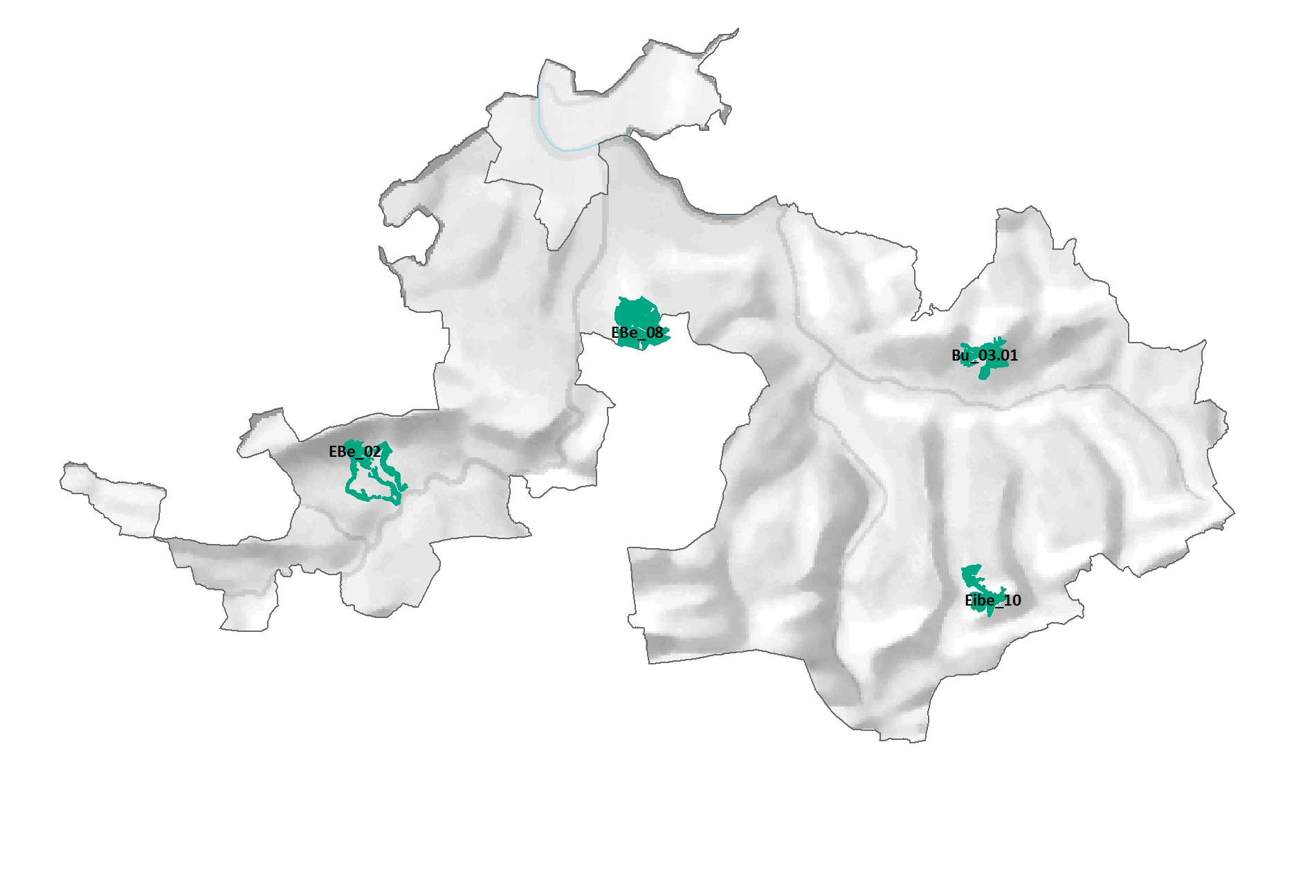 Generhaltungsgebiete in den Kantonen Basel Landschaft und Basel Stadt (Anzahl: 4, Stand 16.11.2023)
