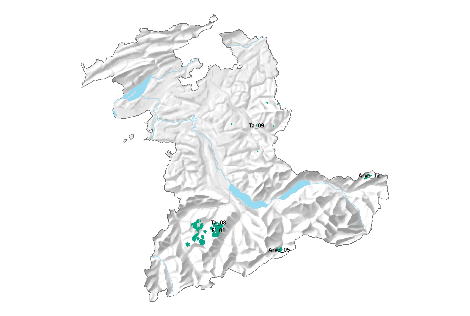 Generhaltungsgebiete im Kanton Bern (Anzahl: 5, Stand 16.11.2023)