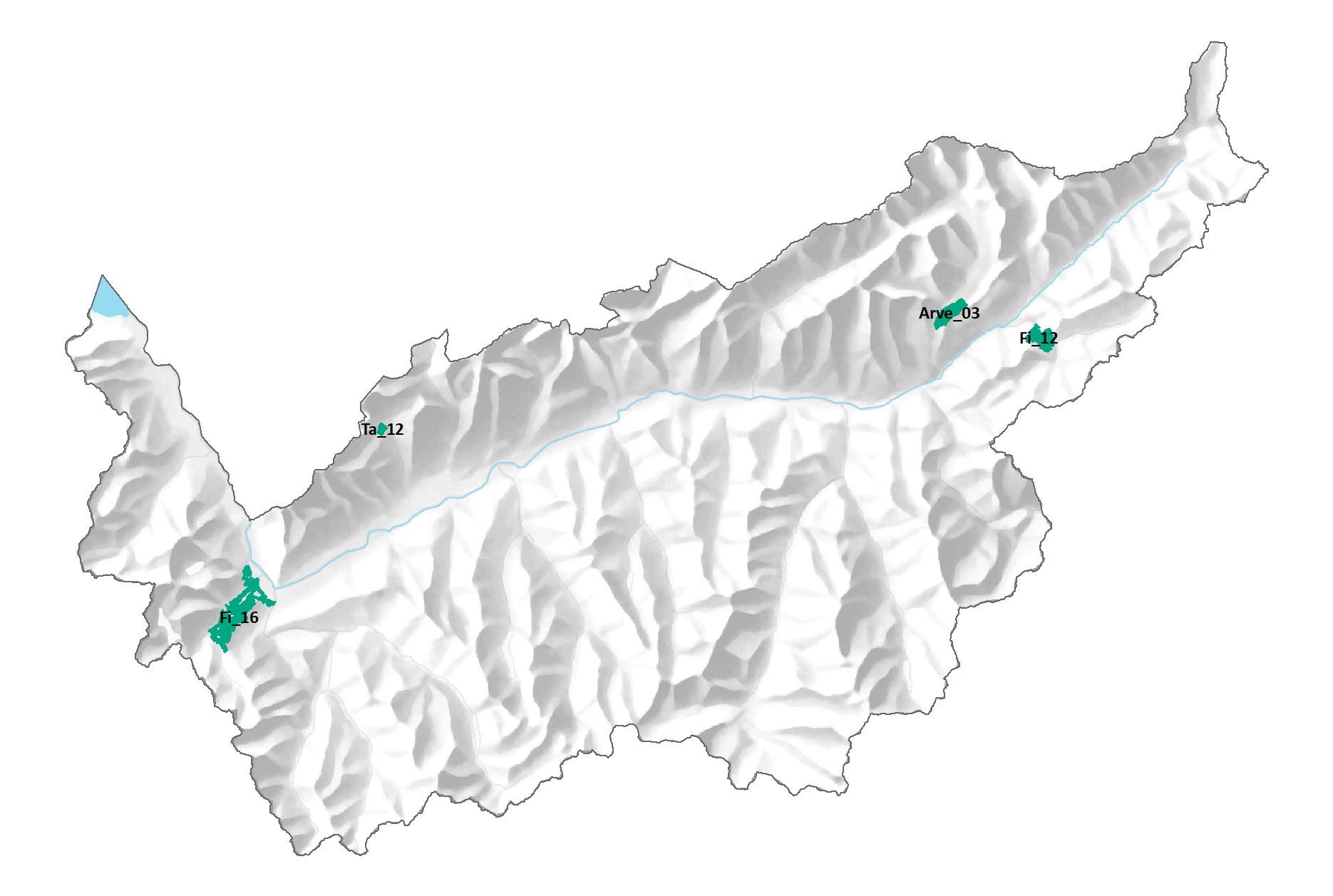 Generhaltungsgebiete im Kanton Wallis (Anzahl: 4, Stand 16.11.2023)