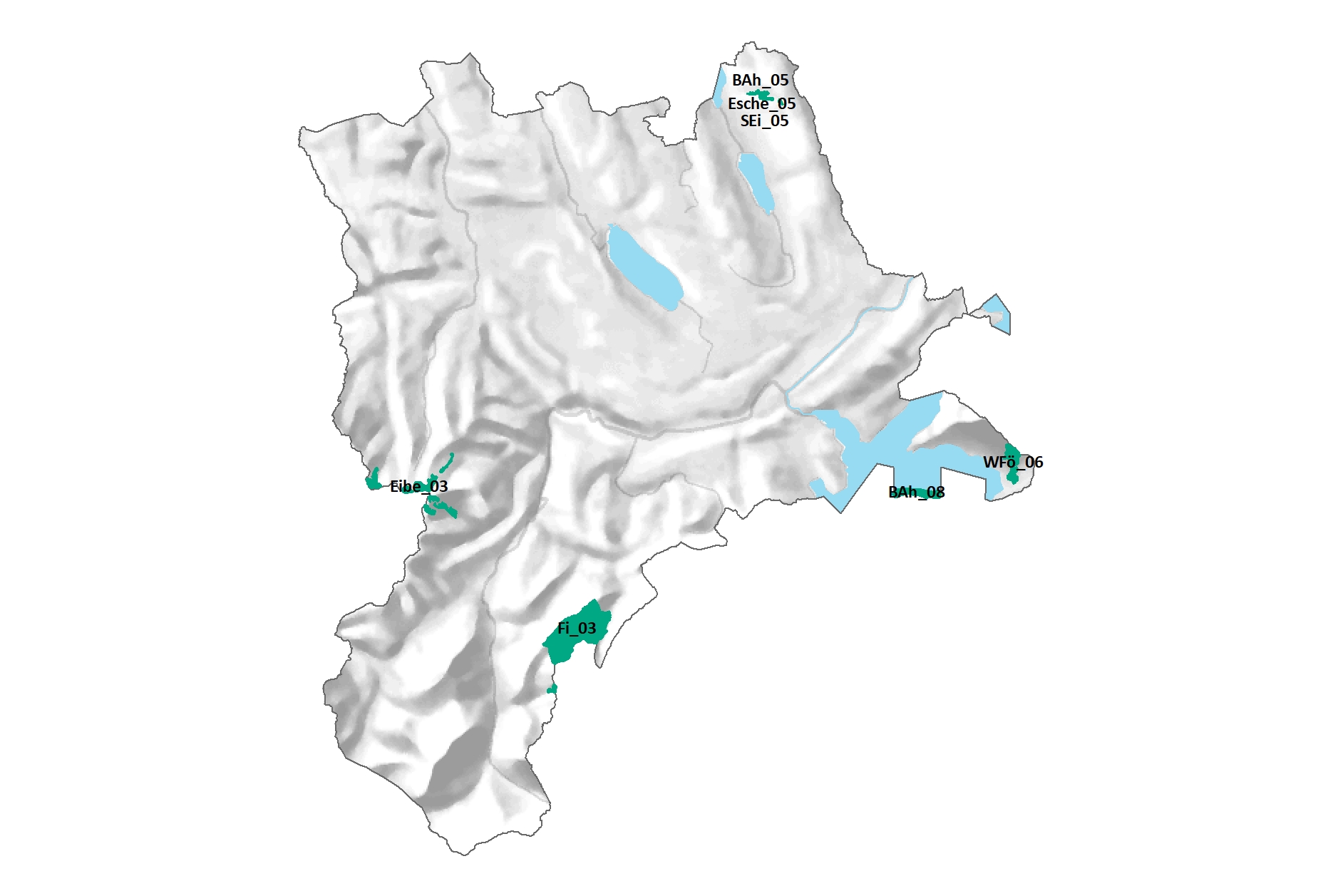 Generhaltungsgebiete im Kanton Luzern (Anzahl: 7, Stand 16.11.2023)